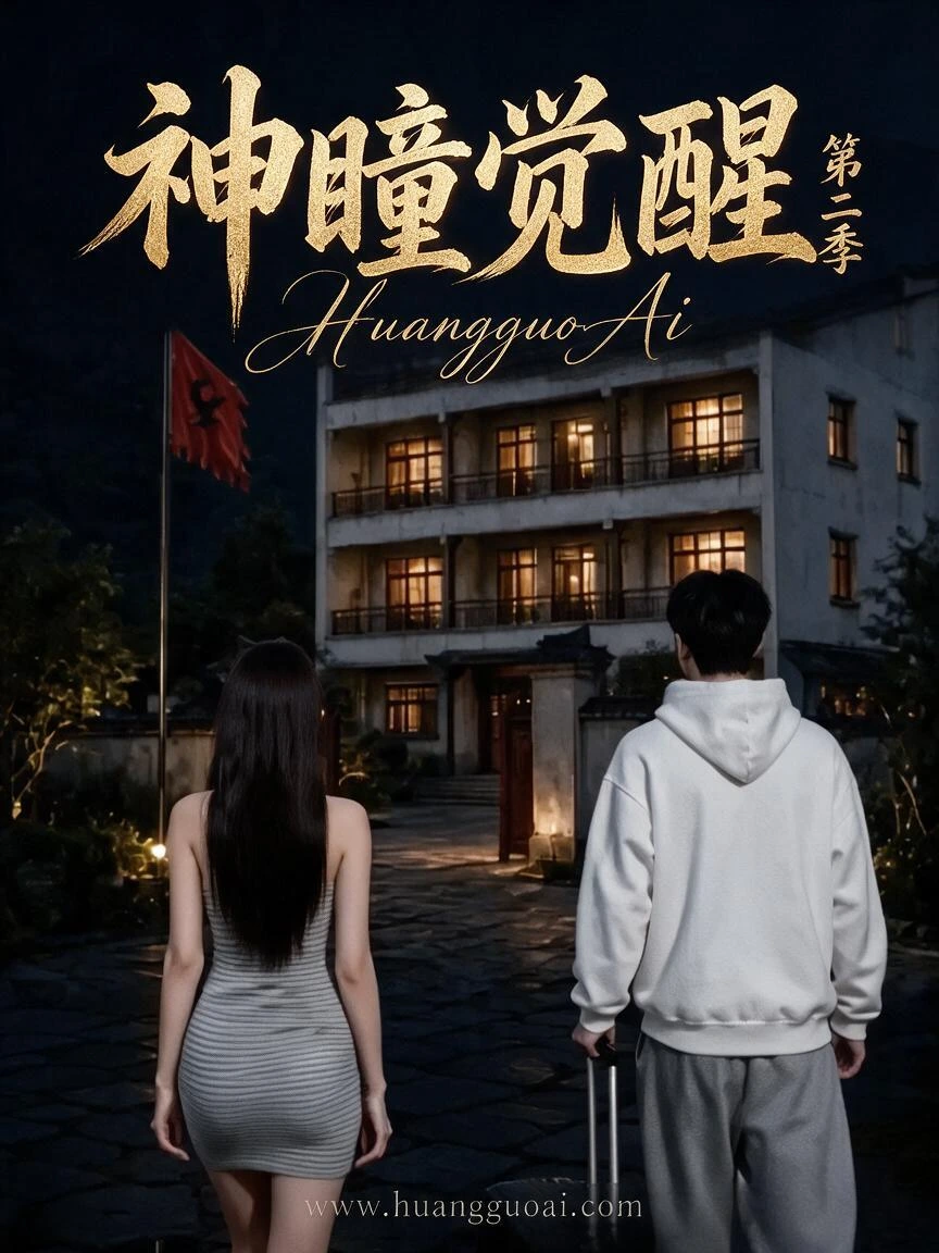 短剧封面：夜里男女主角走向老洋房